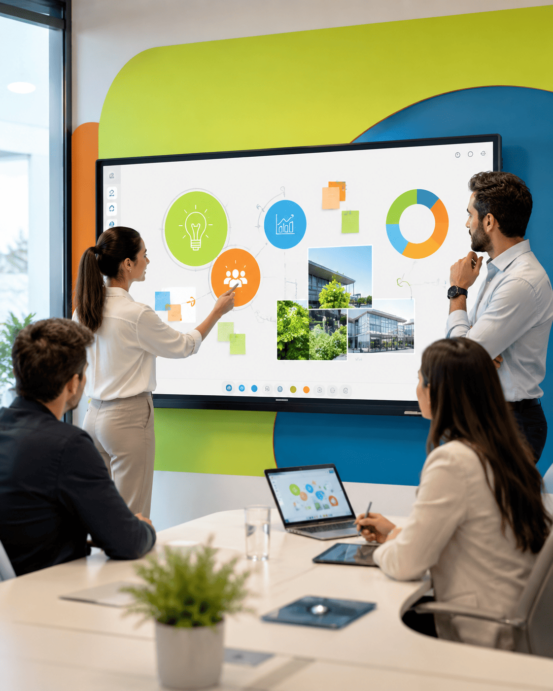 Cartelera digital para empresas con senalizacion visual implementada por Digitech