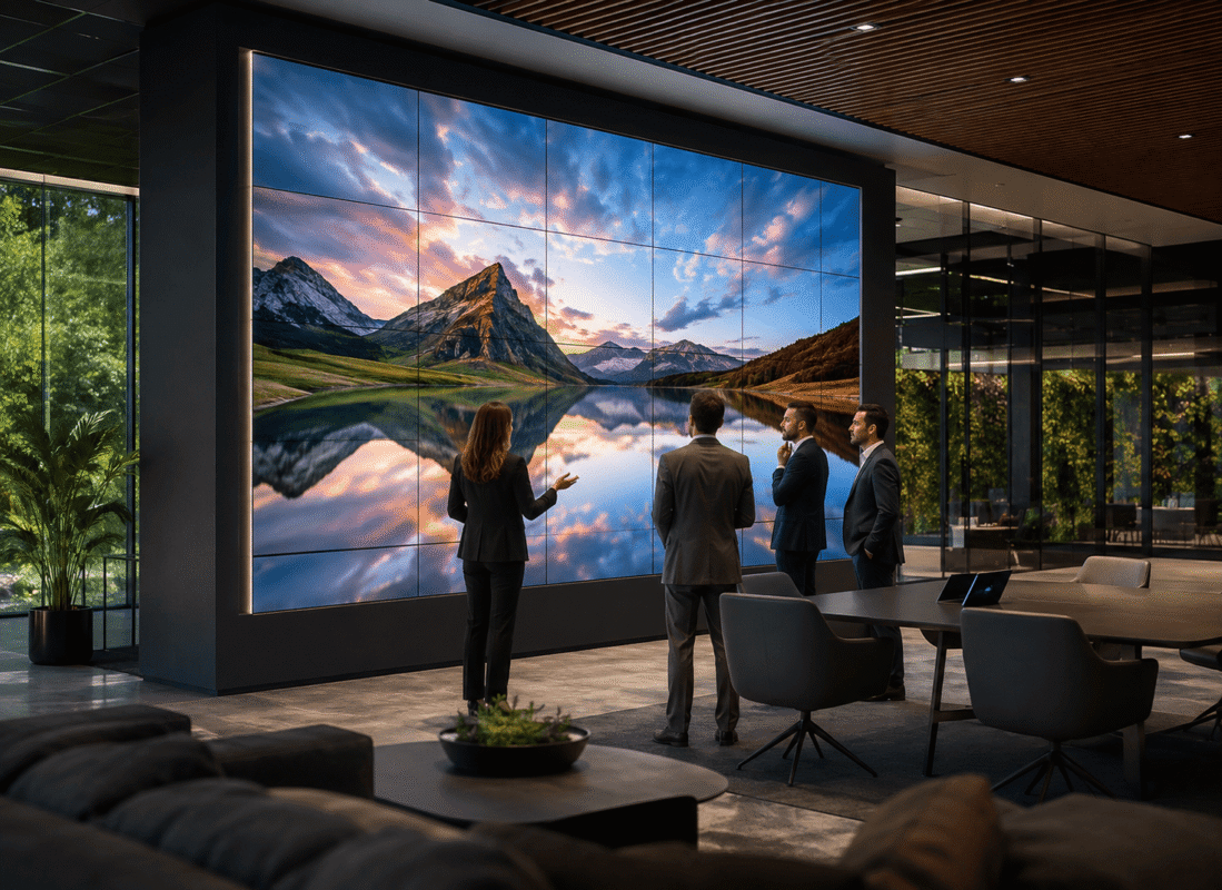 Video wall corporativo integrado por Digitech para salas de control y monitoreo
